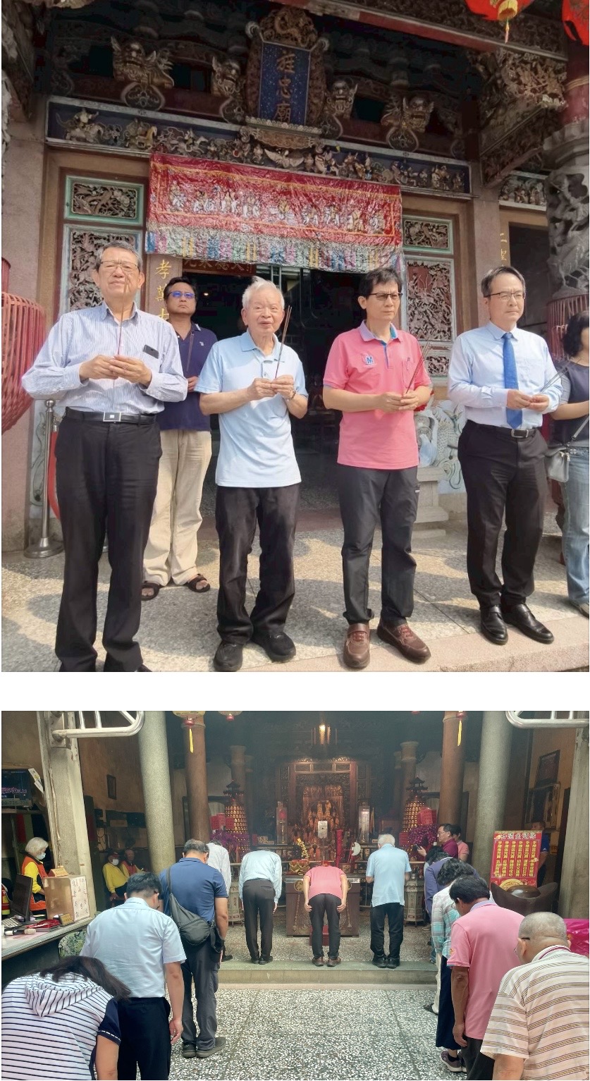 △董事長率領全體向旌忠廟岳武穆王參拜